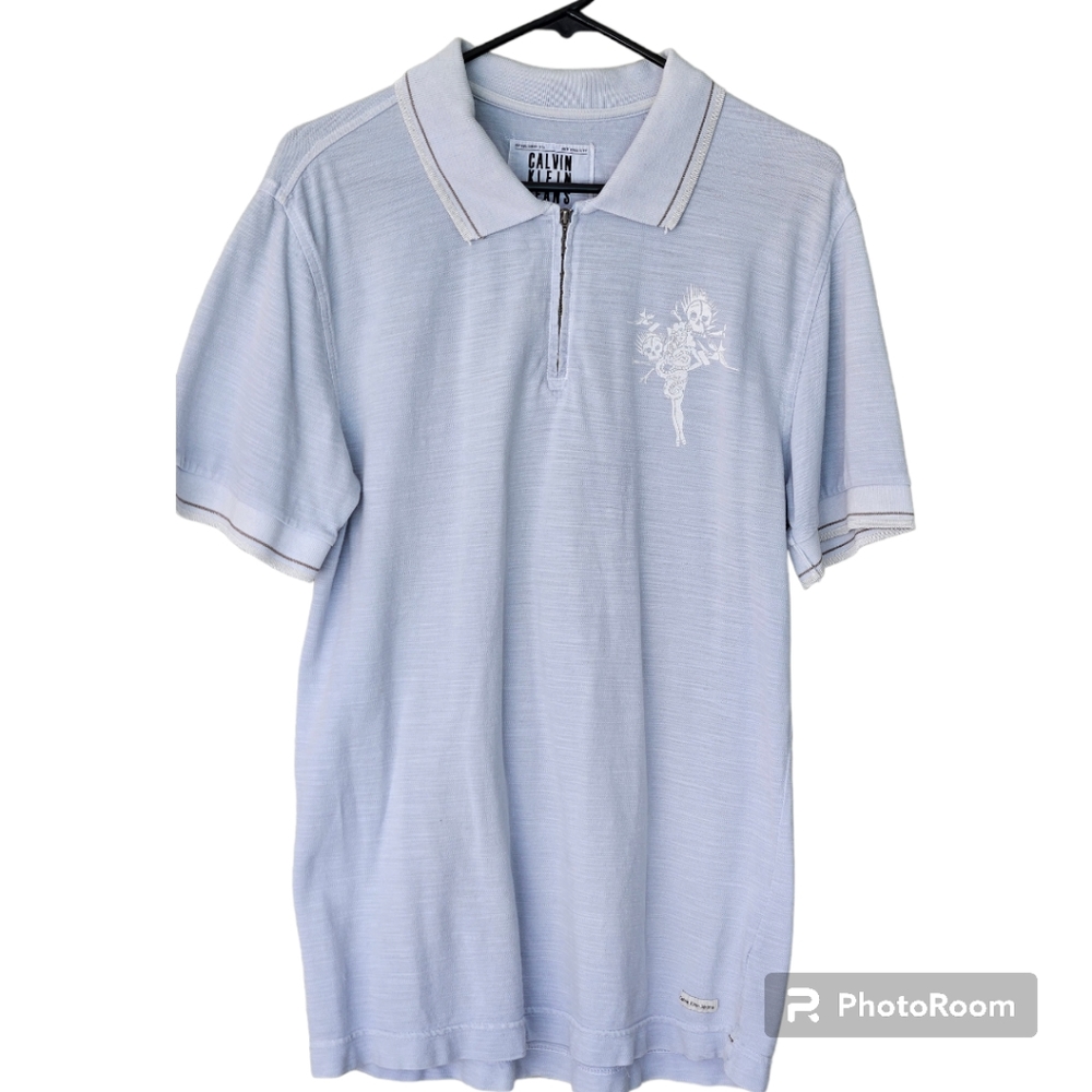 Calvin Klein 1/4 zip Short Sleeve Polo Shirt